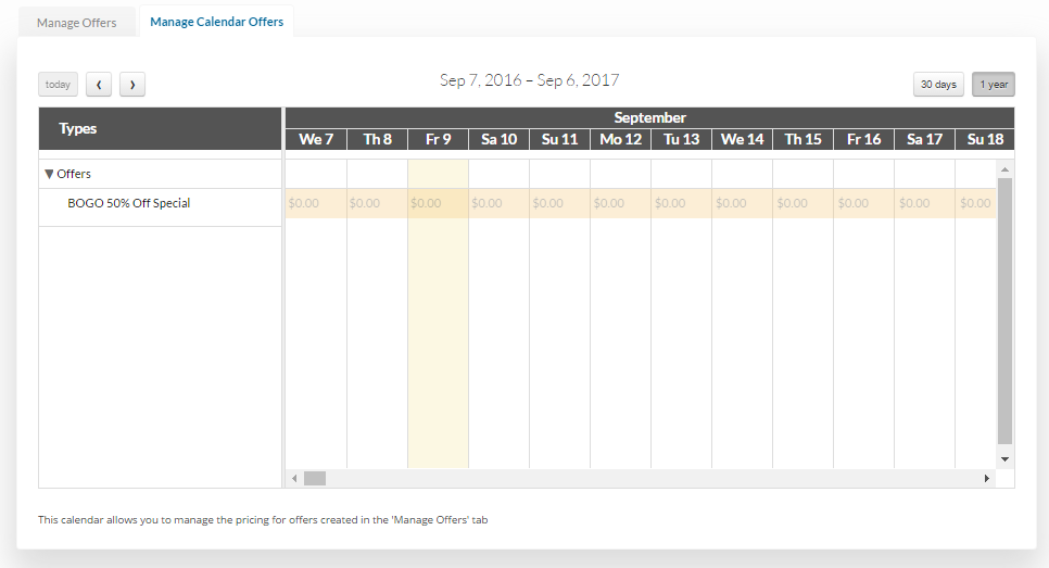 Manage Offers — Roomify documentation Booking Systems with Drupal